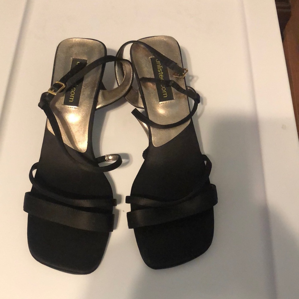 Unlisted Black Minimalist Sandals with Ankle Strap